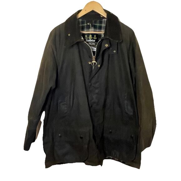 VTG Barbour A50 Moorland Wax Heavy Cotton Jacket Olive Men C48/122CM -XL British - Picture 1 of 16